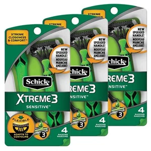 12ct Schick Xtreme 3 Original Razor Disposable Head Razor for Sensitive Skin, - Picture 1 of 3