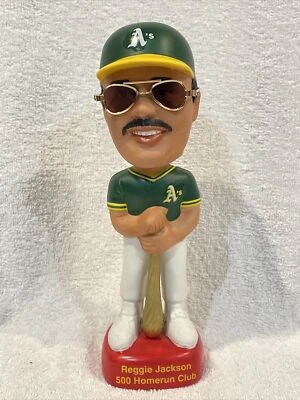 RARO Reggie Jackson 1997 SAMS 500 HR Boneca Club Bobblehead, Oakland A's, DOCE!! - Imagem 1 de 4