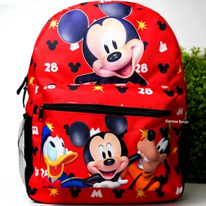Disney Mickey Mouse Large School Backpack 16" Travel Bag Book Bag Goofy Donald - Picture 1 of 6