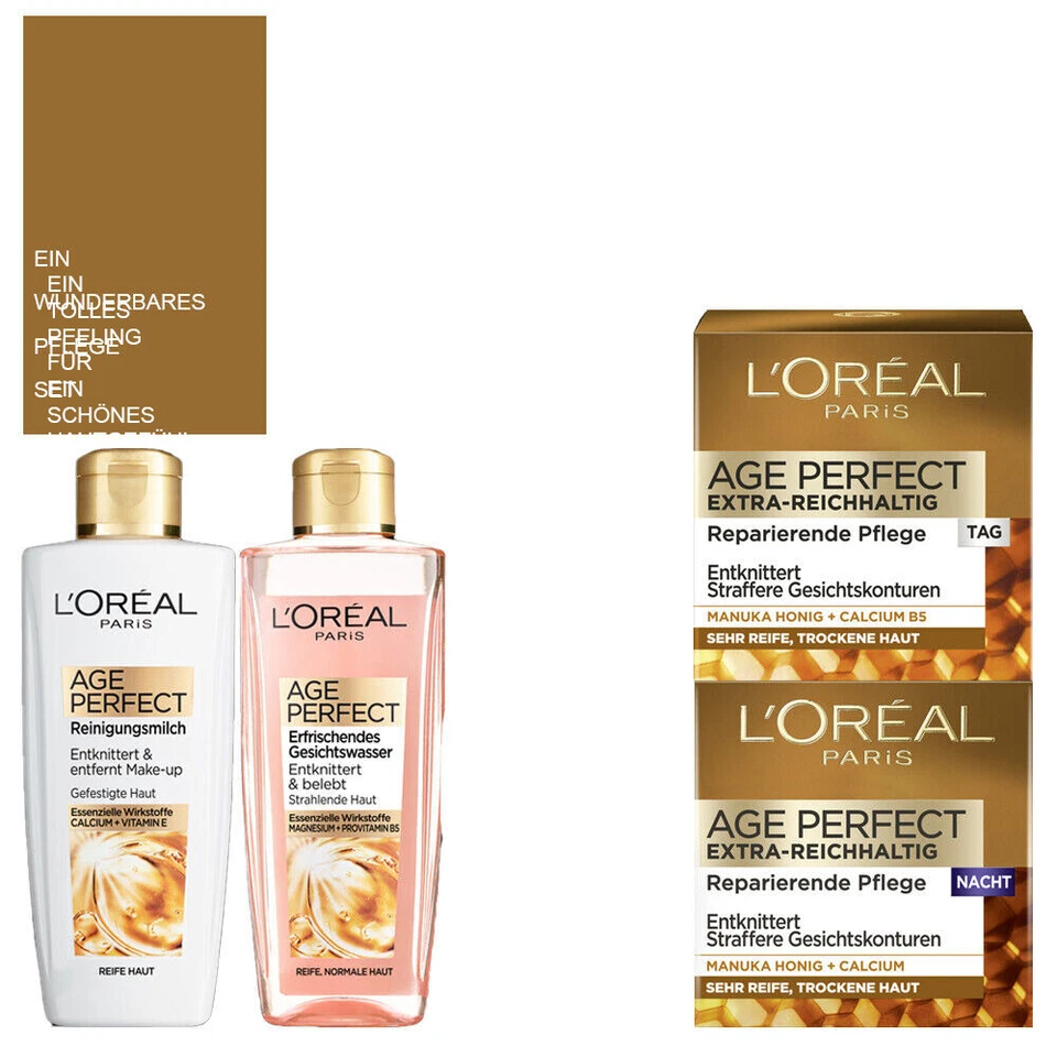 (1L|120,00) 4tlg Loreal Age Perfect Reinigung | Creme Tag & Nacht | Reife Haut - Bild 1 von 1