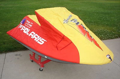 POLARIS HURRICANE Cover Red & Yellow w/ DL New In Original Box OEM - Image 1 of 2