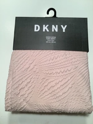 DKNY Shower Curtain 72" x 72" Micro-sculpt Floral Imprint Dusty Rose/Taupe - Image 1 of 4