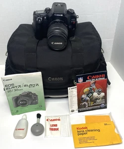 Canon Eos Elan 7E w/Canon 28-80mm Lens Case Manual Untested with Film - Picture 1 of 19