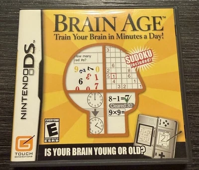 Brain Age Nintendo DS Video Game Complete w/ Manual & Inserts - Image 1 of 4