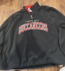 Pullover polar NFL Pro Line by Champion Bucaneers 1/4 cremallera vintage años 90 - Imagen 1 de 9