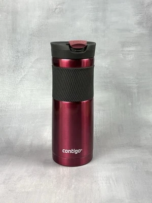 Taza de viaje Contigo Snapseal de acero inoxidable aislada al vacío 16 oz roja 0186 Foto 1 de 4