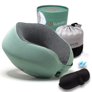 Premium Quality Memory Foam Travel Neck Pillow Bundle - Best Ergonomic Pillow... - Picture 1 of 9