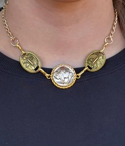 Collar gargantilla Western Concho | Abanico New York Buffalo | Vaquera punzante | Southw - Imagen 1 de 7