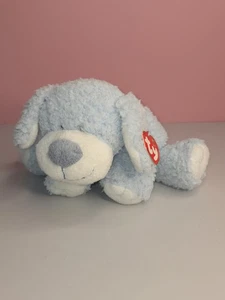 Baby TY - SNUGGER PUP the Dog Plush Rare Baby Blue Sherpa With Tag - Picture 1 of 9