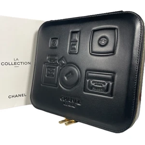 Chanel La Collection Makeup Box Cosmetic Storage Jewelry Case Vanity Black  New - Picture 1 of 11