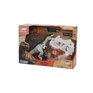 Animal Planet Crystal Fire Skull Dino Playset Light-Up Water Vapor Roaring Sound - Picture 1 of 4