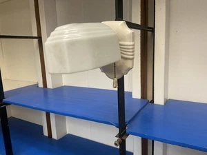 Vtg Milk Glass Art Deco Shade Light wall Sconce w/unique Shell-Shape - Picture 1 of 10