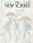 1974 New Yorker April 22 - Blue Rain on Red Umbrellas