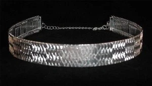 Silberfarbene Choker Halskette - Bild 1 von 1