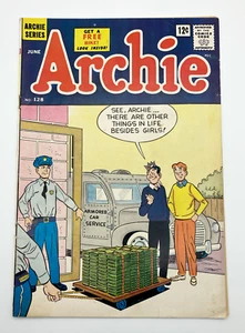 Archie #128 (1962)  Archie Swears Off Girls Forever!  "CLIFF-HANGER"! - Picture 1 of 8