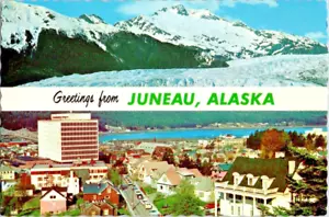 JUNEAU, ALASKA Großbrief Gruß Chrom Vintage Postkarte - Bild 1 von 2