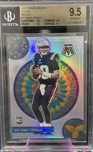 Mac Jones 2021 Panini Mosaic RC Glass Mosaic BGS 9.5 Gem Mint #GM-23 Patriots - Picture 1 of 2