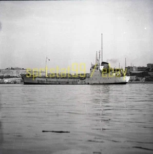 Tanker / Freighter 'SINGE' - Vintage B&W Ship Negative - Picture 1 of 2