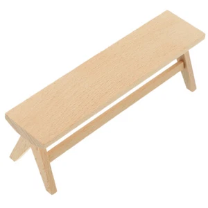 Miniature Wooden Bench Doll House Furniture Doll House Mini Wooden Bench - Picture 1 of 12