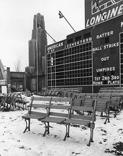 FORBES FIELD 8X10 PHOTO BASEBALL MLB PICTURE PITTSBURGH PIRATES WINTER SNOW