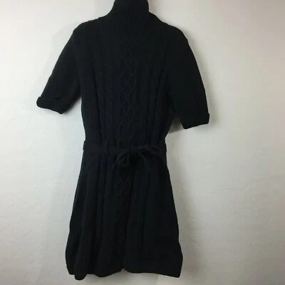 Vestido Cherokee para niñas tejido con cable cuello alto puños cinturón negro talla M mediano Foto 1 de 4