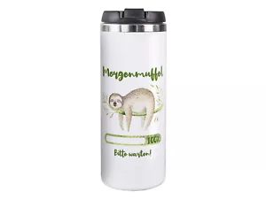 Thermobecher Kaffeebecher To Go Morgenmuffel Isolierbecher Thermo Geschenk 350ml - Bild 1 von 6