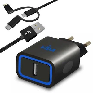 Caricabatteria da Muro a Parete Super Veloce Caricatore USB 2.4A Per Cellulare - Zdjęcie 1 z 12