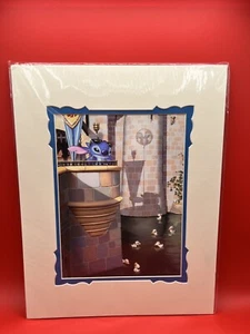 Disney Parks Daniel Killen Stitch Waiting at Castle 18”x14" matted print - Picture 1 of 3