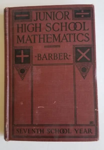 Junior High School Mathematics, 1927, Barber, with protractor  - Picture 1 of 8