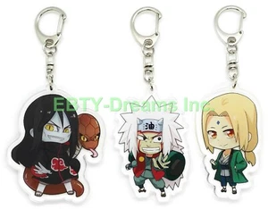 Set of 3 Naruto Anime Acrylic Keychain Orochimaru, Tsunade, Jiraiya - Picture 1 of 2