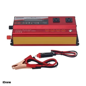 3000W Car Solar Power Inverter US Input DC 12V/24V Output AC 110V +Flowing Light - Picture 1 of 6