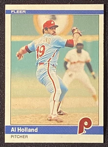 Tarjeta de béisbol Fleer #35 Al Holland 1984 MLB Philadelphia Phillies Pitcher - Imagen 1 de 2