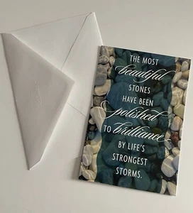 NUEVA tarjeta de felicitación y sobre Hallmark ENCOORAMIENTO In Life’s Storms - Imagen 1 de 4