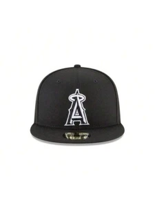 New Era Los Angeles Angels MLB Blanco y Negro 59FIFTY Equipado - Imagen 1 de 6
