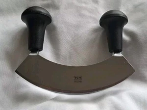 Gewürzschneider Wiegemesser TCM Edelstahl Doppelklinge 14 cm Neuwertig - Bild 1 von 4