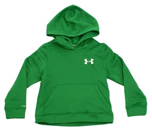 Under Armour Storm Little Boy's YXS Size 7 Green Logo Hoodie Water Repellant - Picture 1 of 3