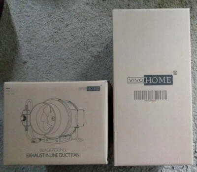 VIVOSUN 6INCH 395 CFM Inline Fan w/Speed Controller Carbon Filter 16ft Ducting - Image 1 of 3