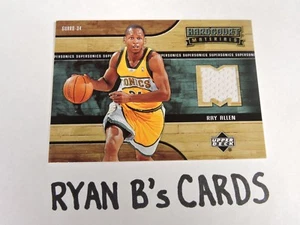2006-07 Upper Deck Hardcourt Materials #HM-RA Ray Allen Seattle Supersonics Card - Imagen 1 de 2