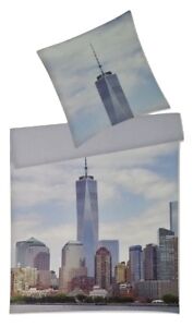 Villa Noblesse Renforce Bettwäsche Set World Trade Center/New York 135 x 200 cm 