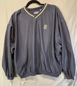 PGA Tour Mens Navy Pullover Jacket X-Large Windbreaker Golf Tour - Picture 1 of 9