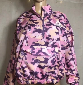 NWT Girls Windbreaker Pullover Jacket Pink Reebok Camouflage Girls Size (14-16) - Picture 1 of 10