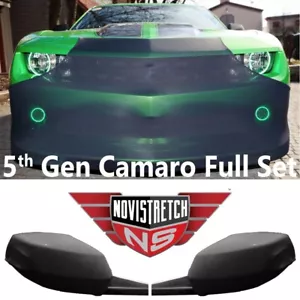 2010-2015 Camaro Bumper Mask Bra Mesh + MIRRORS NoviStretch EASY ON & OFF NEW - Foto 1 di 7