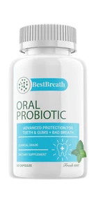 Best Breath Oral Dietary Supplement, Bad Breath & Gum Repair-60 Capsules - Picture 1 of 4