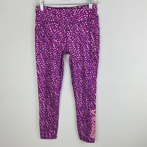 Reebok Athletic Pull On Pants Pink Purple Abstract Kids Girls XL 14/16 - Picture 1 of 9