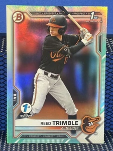 2021 Bowman REED TRIMBLE Baltimore Orioles Teal 1st Bowman 1st Edition - Picture 1 of 2