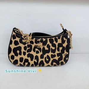 Neu mit Etikett Coach Teri Schultertasche Leopardenmuster CBH61 Leopard Multi 2-Wege Crossbody - Bild 1 von 11