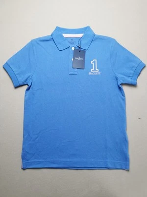 HACKETT Boys 7-8 Years No 1 Classic Cotton Polo Shirt (NWT) Washed Blue S.Sleeve - Image 1 of 4