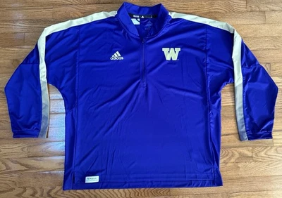 Pullover Adidas Primeblue Washington Huskies 1/4 cremallera para mujer XL Foto 1 de 4