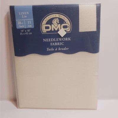 DMC Needlework Fabric 28ct Linen 14x18 inch DMC B5200 NEW - Image 1 of 4