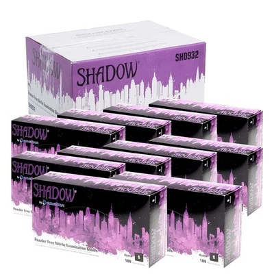 Guantes desechables de nitrilo Adenna SHADOW - 6 mil, negros, grado de examen, sin polvo Foto 1 de 4